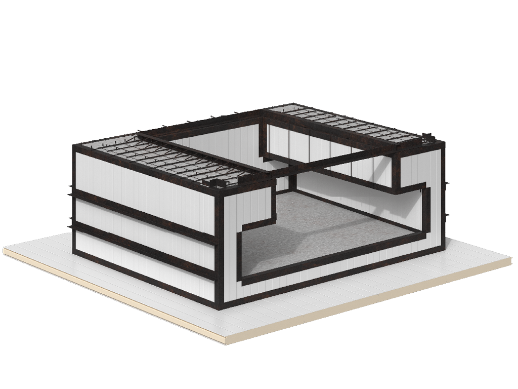 Доковый приямок с армированным каркасом